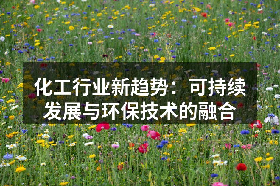化工行业新趋势：可持续发展与环保技术的融合